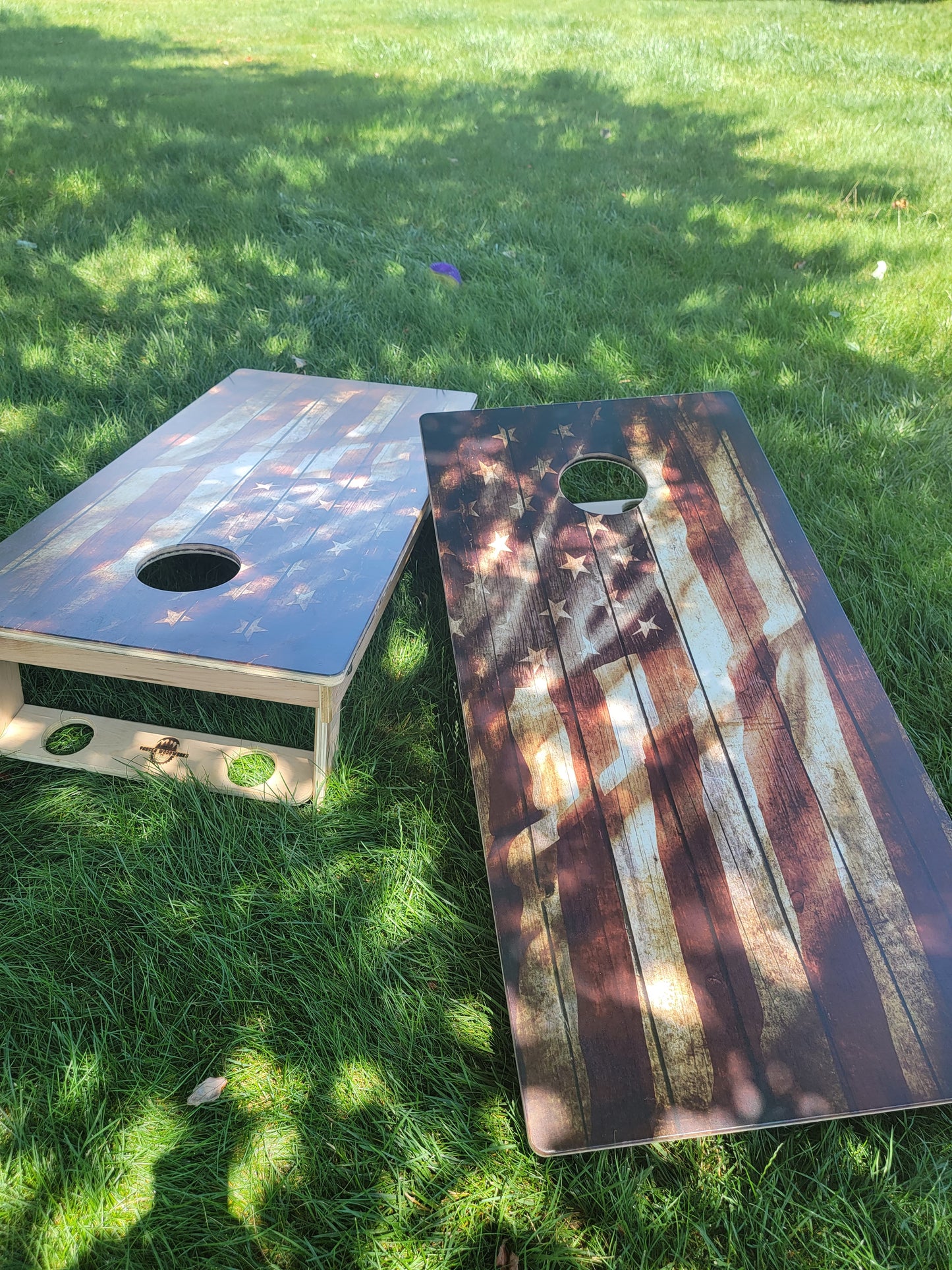 Patriotic Flag Cornhole Boards