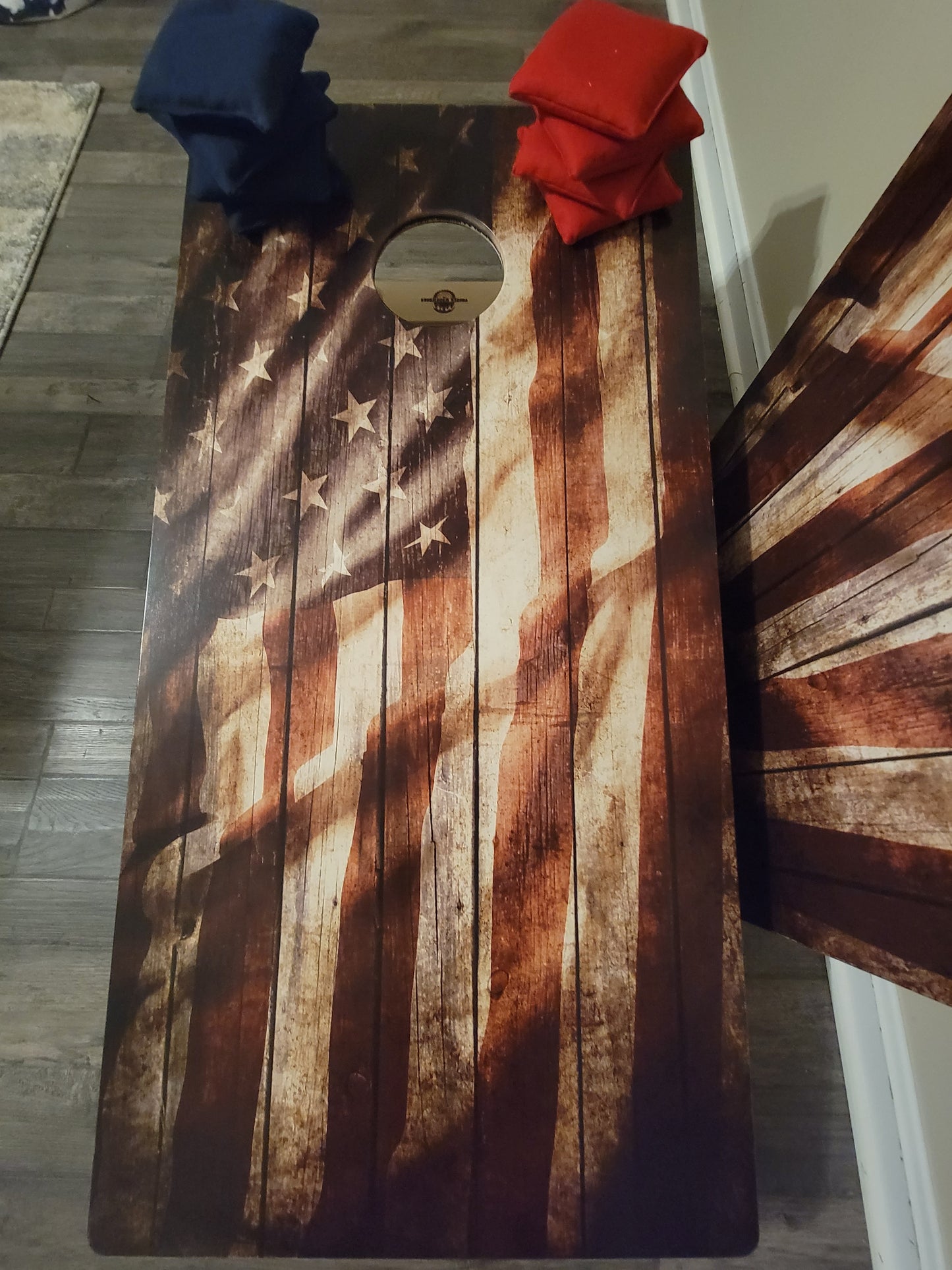 Patriotic Flag Cornhole Boards
