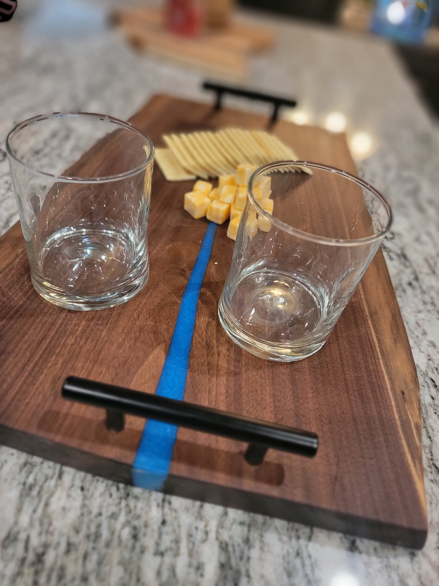 Black Walnut Charcuterie Board (w/handles)