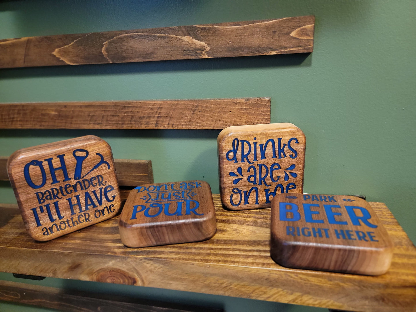 Fat Black Walnut Coasters