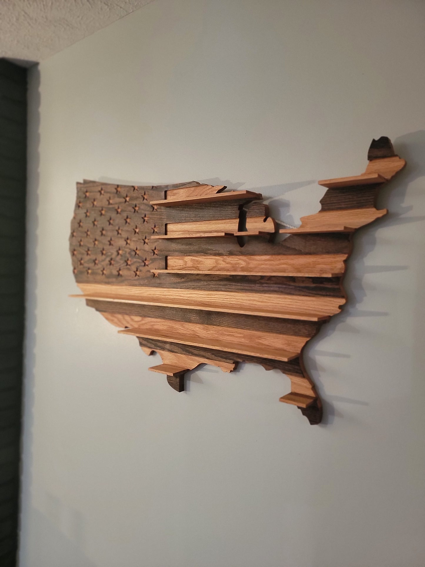 U.S. Flag Shot Glass Display