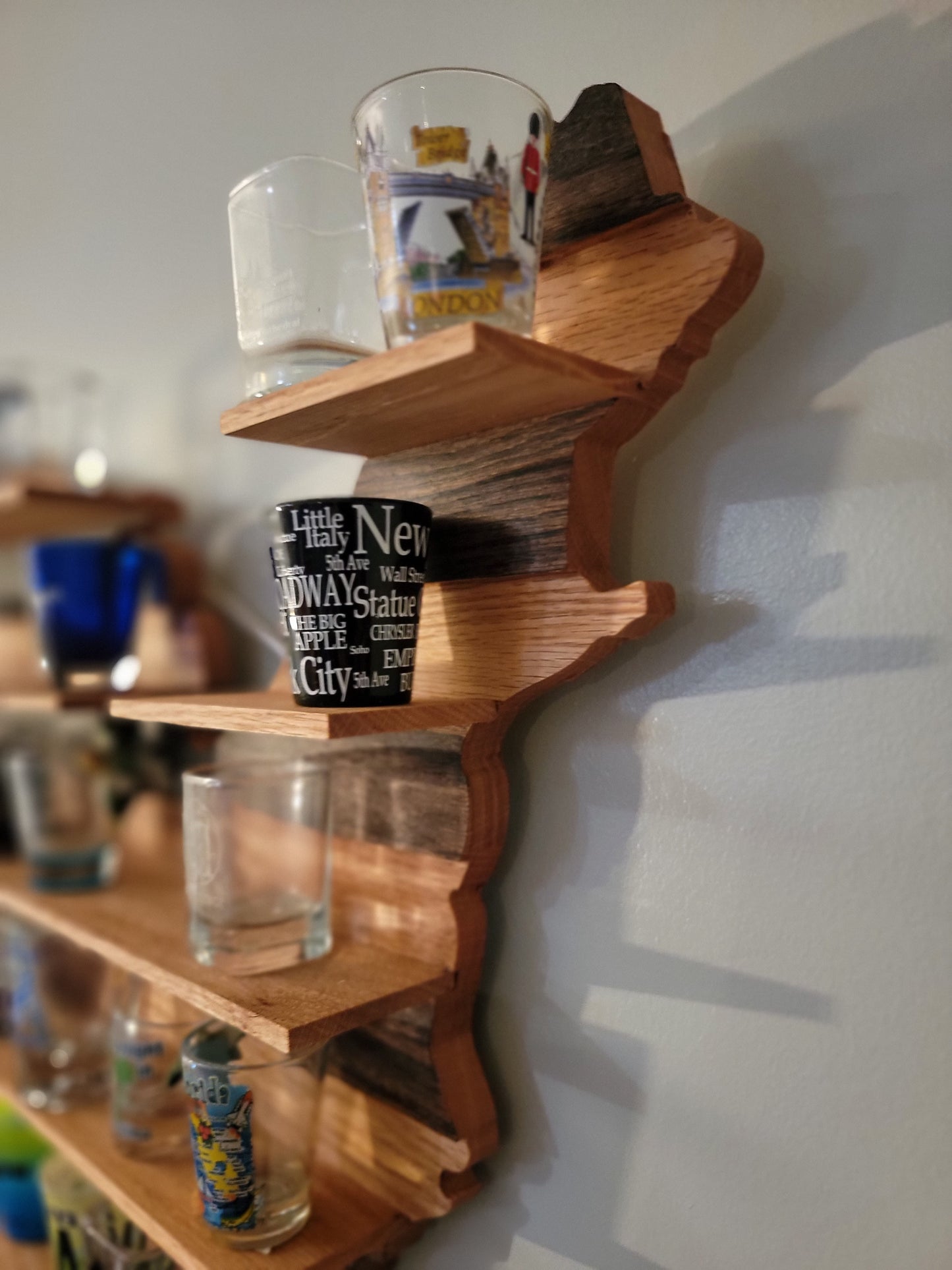 U.S. Flag Shot Glass Display