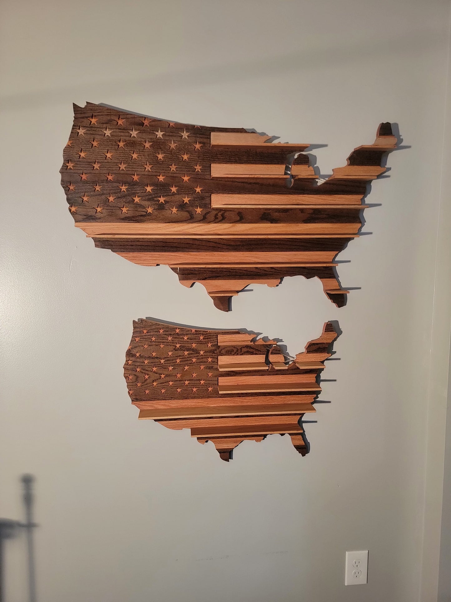U.S. Flag Shot Glass Display