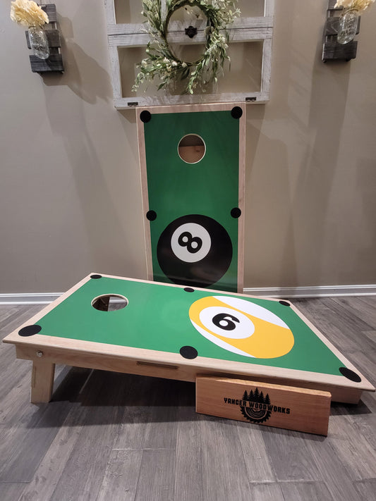 Pool Table Cornhole Boards