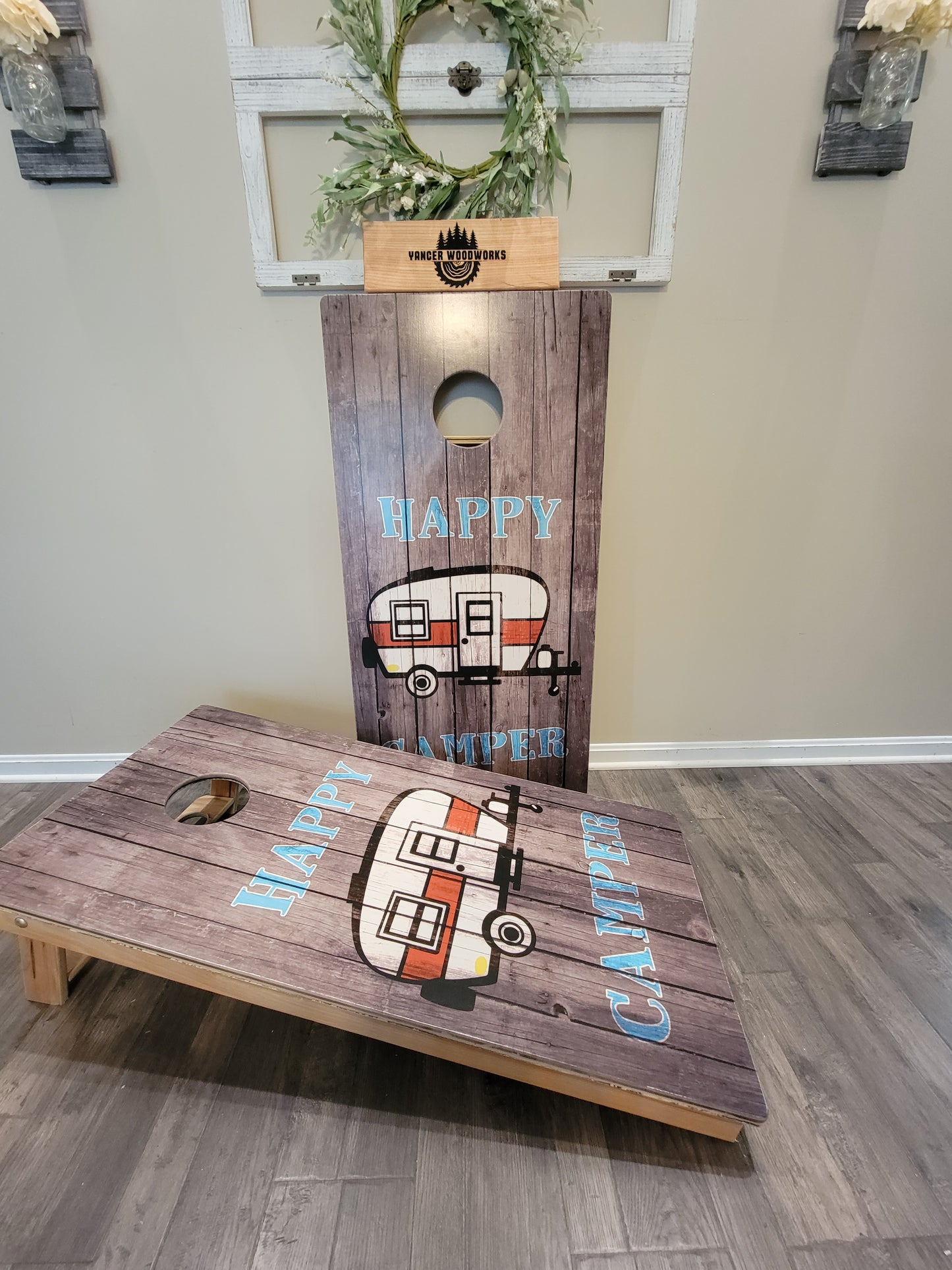 Happy Camper Cornhole Boards