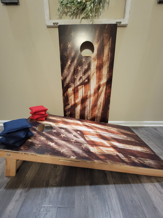 American Flag Cornhole Boards