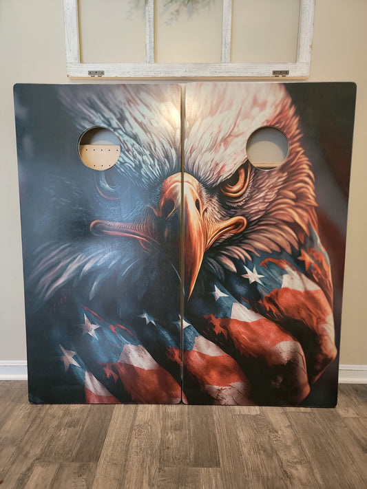 Split Eagle Head Cornhole Boards