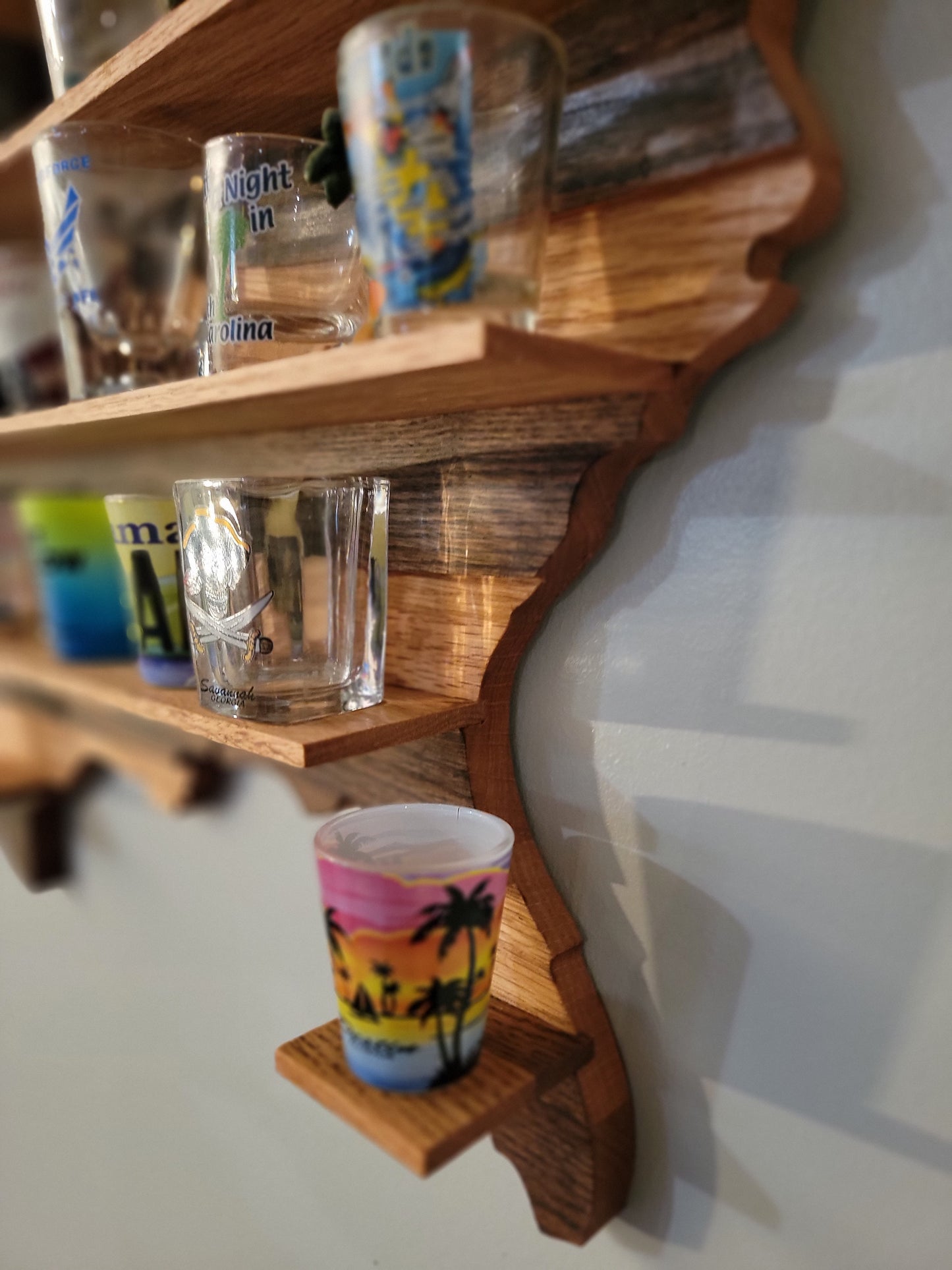 U.S. Flag Shot Glass Display